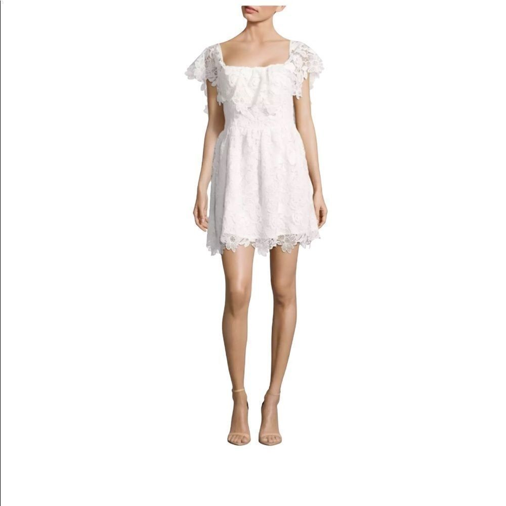 Lovers + Friends Dream Vacay White Floral Lace Mini Dress M